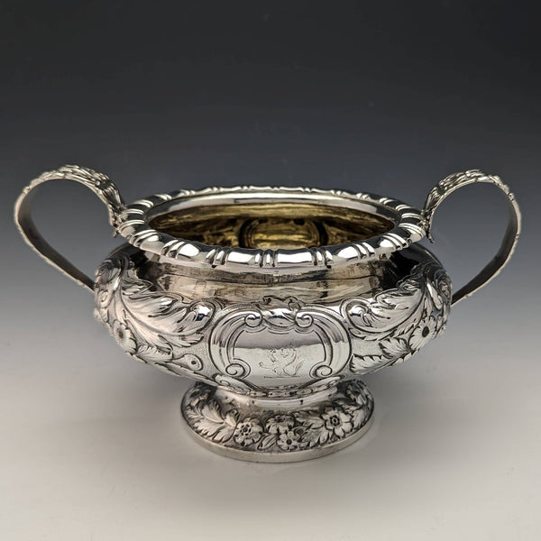 1830 Georgian British Antique Sterling Silver Sugar Bowl 437g Jonathan Hayne